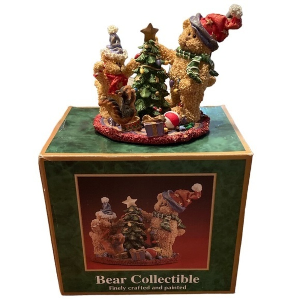 🌸NIB STERLING Resin Bear Collectible